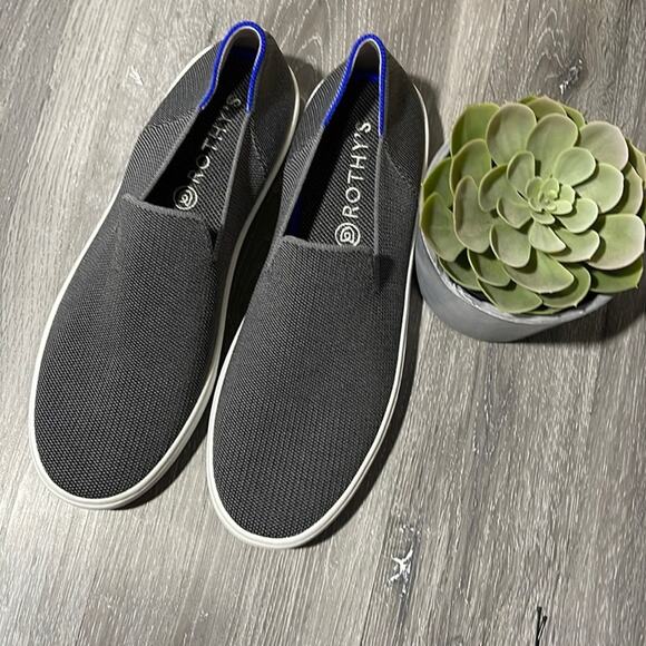 Rothys steel gray size 7.5 woman’s slides on sneakers - Picture 9 of 11